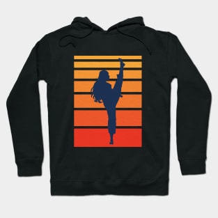 Retro Taekwondo Silhouette Hoodie